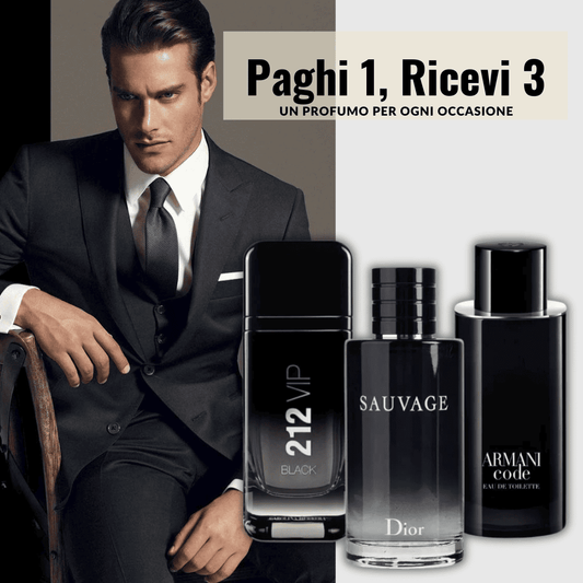 Paghi 1, ricevi 3 Profumi 100ml - Il set perfetto