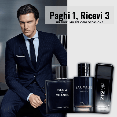 Paghi 1, ricevi 3 Profumi 100ml Offerte - Il set perfetto